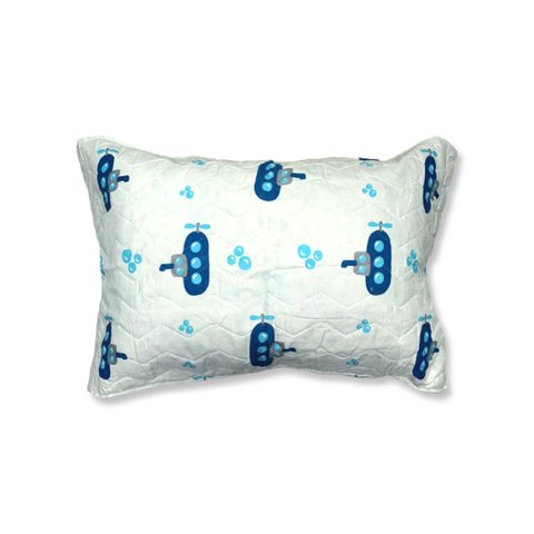 Kit C/ 2 Portas Travesseiros Matelado - 70cm X 50cm - Cor: Submarino Azul Claro - Segunda Casa