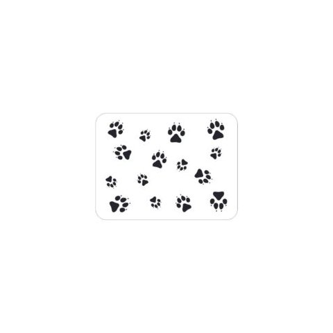 Linha Pet -tapete Eva / Jogo Americano, Branco Patinhas de Gato - Pacote com 3 Unidades