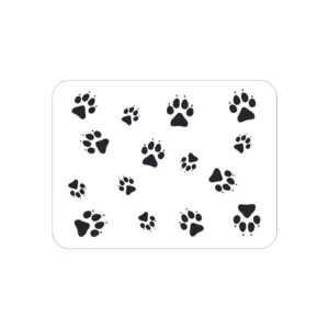 Linha Pet -tapete Eva / Jogo Americano, Branco Patinhas de Gato - Pacote com 3 Unidades