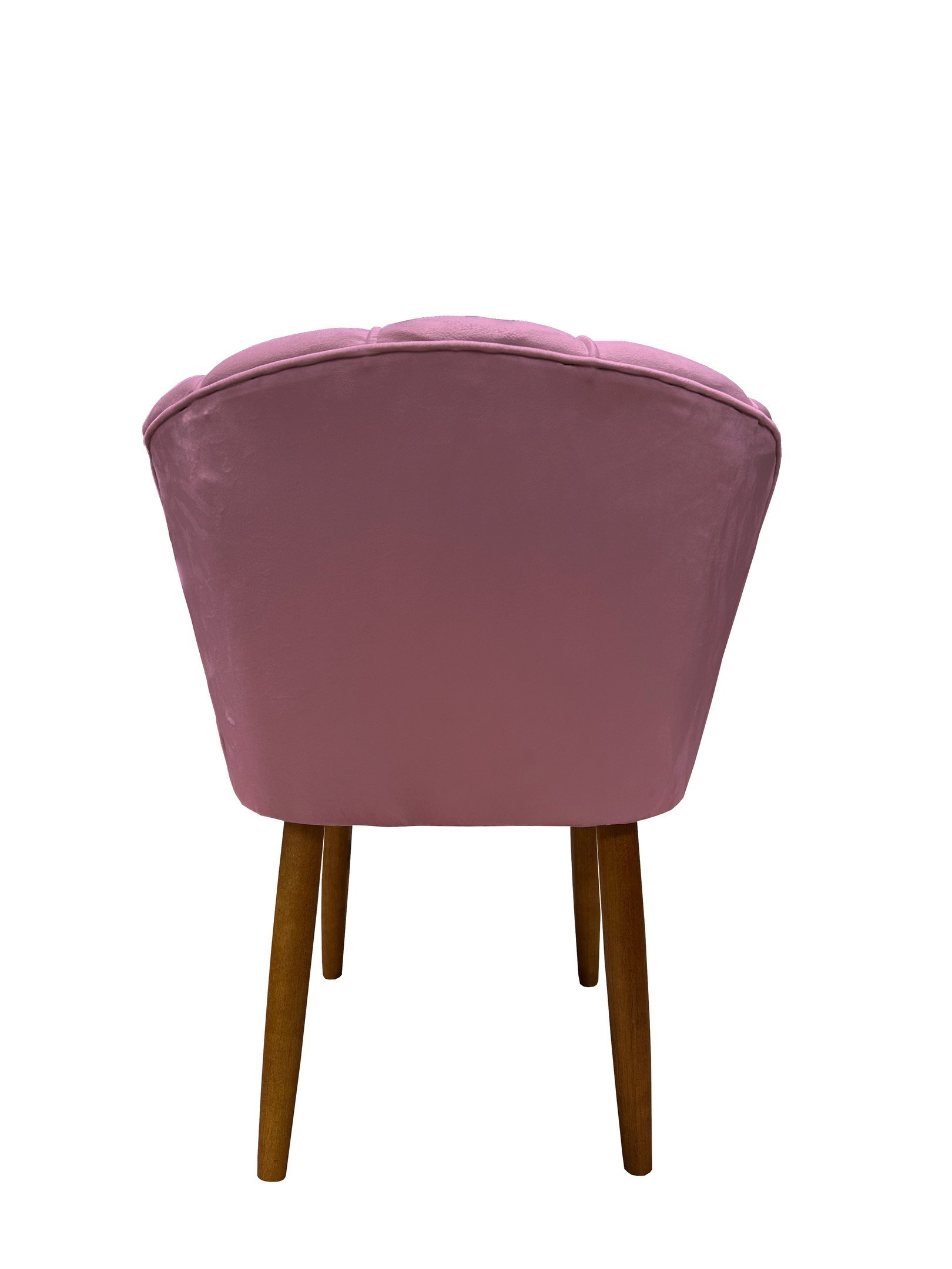 Cadeira De Jantar Pétala Pés Palito Sued Rose - Kimi Design - 5