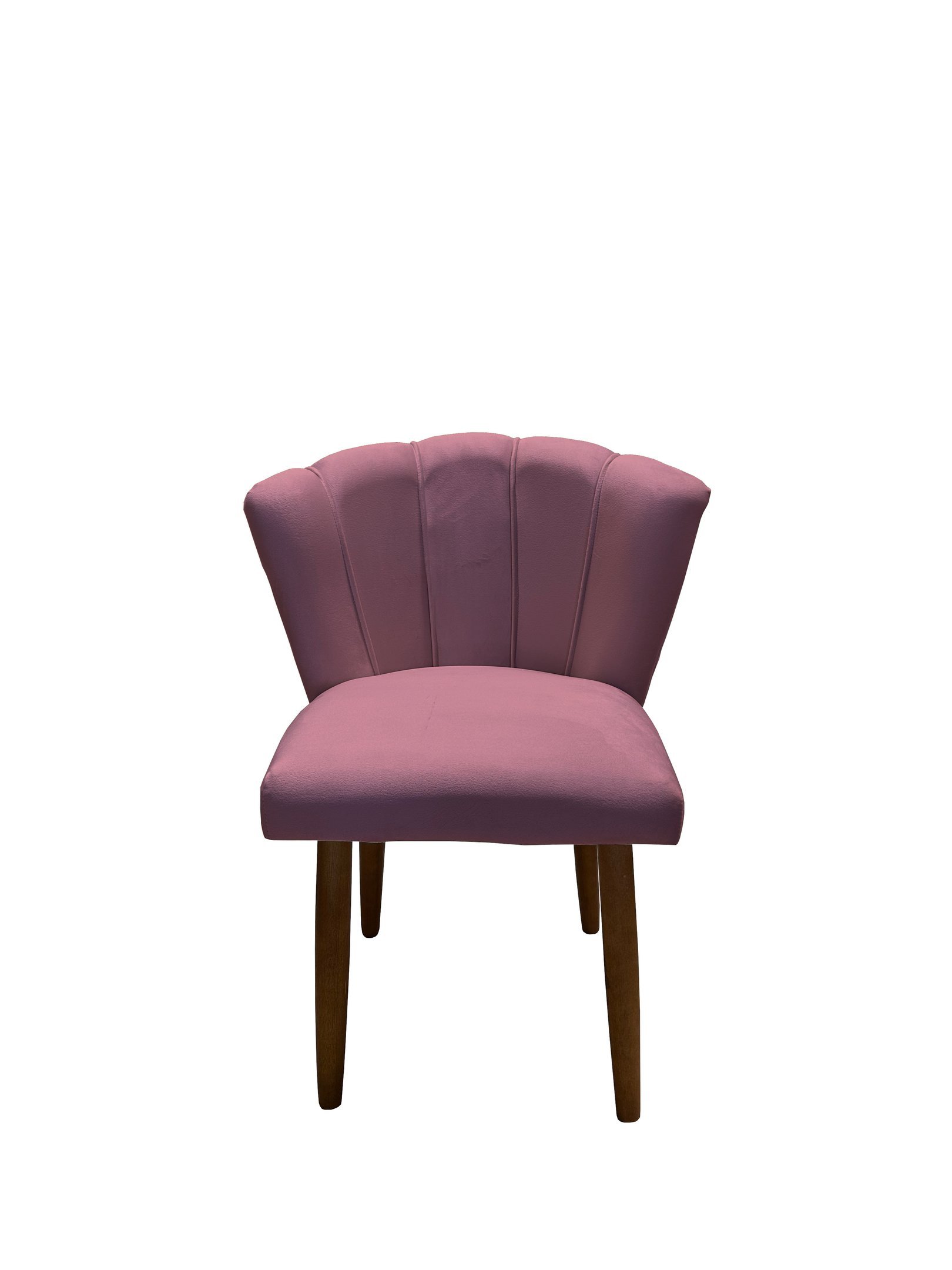Cadeira De Jantar Pétala Pés Palito Sued Rose - Kimi Design - 2
