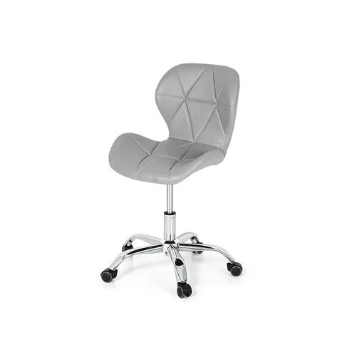Cadeira Office Eiffel Slim Base Giratória Cinza - Cromada
