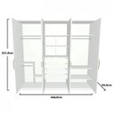 Ver imagem 4 de Guarda-Roupa Casal 6 Portas 4 Gavetas Caribe Móveis Rimo