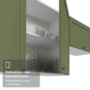 Ver imagem 7 de Armário Aéreo 100 Cm 1 Porta Basculante Branco/verde Vik Madesa