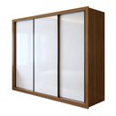 Ver imagem 3 de Guarda Roupa Casal Premium Nápoli 3 Portas de Correr 6 Gavetas 242cm Yescasa Branco/Carvalho