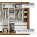 Ver mais imagens de Guarda Roupa Casal Premium Nápoli 3 Portas de Correr 6 Gavetas 242cm Yescasa Branco/Carvalho