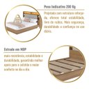Ver mais imagens de Conjunto Cama Casal Queen e Cabeceira com Iluminação LED Cancun Mel/Arenas CJ114