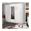 Ver imagem 2 de Guarda Roupa Casal Bahia com Espelho 3 Portas de Correr Carioca Moveis Branco