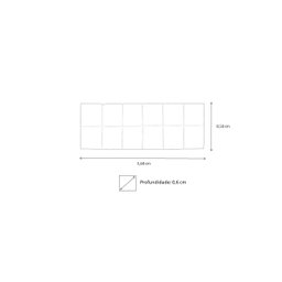 Cabeceira Painel Nina Queen 160cm X 50cm Couro Branco Ms Decor - 2