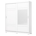 Ver imagem 1 de Guarda Roupa Solteiro 2 Portas Deslizantes 3 Gavetas Verg D239 Branco - Henn