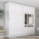 Ver imagem 5 de Guarda Roupa Solteiro 2 Portas Deslizantes 3 Gavetas Verg D239 Branco - Henn