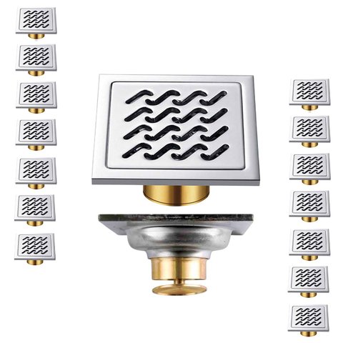 Ralo Inox 10x10 Lavabo Kit 14 Uni Higienico Anti Odor Anti Inseto Casa Quintal Box Banheiro Varanda