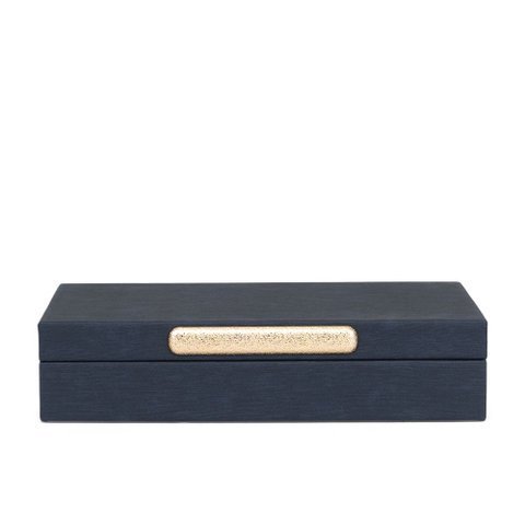 Caixa Decorativa em MDF com Revestimento em PU Preto 31cm 22896 Mart