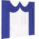 Ver imagem 2 de Cortina Paris 2.00m x 1,70m - Rj Confecções RJ CONFECCOES Azul/Branco