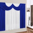 Ver imagem 1 de Cortina Paris 2.00m x 1,70m - Rj Confecções RJ CONFECCOES Azul/Branco