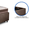 Bicama Box Solteiro Suede Marrom 88x188 com Dois Colchões Classic Molas Ensacadas Anjos - 7