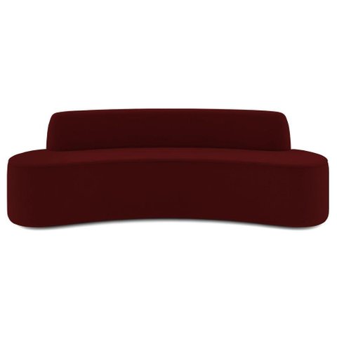 Sofá 5 Lugares para Sala de Estar Living 280cm Koane D06 Veludo Bordô - Mpozenato