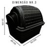 Casa Plástica Iglu N3 Preta da Furacão Pet - 2