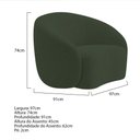 Ver imagem 3 de Poltrona Orgânica Luxo Recepção Amore Linho Verde