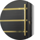 Ver imagem 4 de Porta Lambril c/Friso c/Puxador e. Super Preto Dourado 80 Brimak