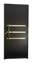 Ver imagem 1 de Porta Lambril c/Friso c/Puxador e. Super Preto Dourado 80 Brimak