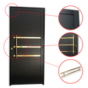 Ver imagem 3 de Porta Lambril c/Friso c/Puxador e. Super Preto Dourado 80 Brimak