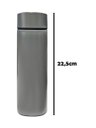 Ver imagem 6 de Kit 2 Garrafa Térmica Aço Inox Termômetro Digital Led 500ml Cinza