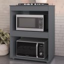 Ver imagem 2 de Balcao com Tampo para Forno e Cooktop 75 Cm Adriana Cinza Reajl
