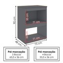 Ver imagem 3 de Balcao com Tampo para Forno e Cooktop 75 Cm Adriana Cinza Reajl