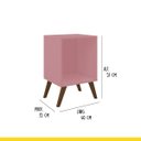 Ver imagem 3 de Mesa de Apoio Lateral Retrô 40 X 57 X 35 Cm Mdp Rosa - Clicklar