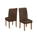 Ver imagem 1 de Conjunto Kit 2 Cadeiras de Jantar Freijó Veludo 7decormoveis Veludo Moca