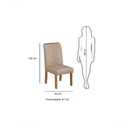 Ver imagem 4 de Conjunto Kit 2 Cadeiras de Jantar Freijó Veludo 7decormoveis Veludo Moca