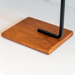 Suporte Porta Toalha de Rosto Duplo para Bancada de Banheiro Base de Madeira - ÉdeCasaMóveis                                                    - 5