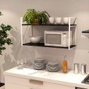 Ver imagem 1 de Prateleira Industrial Parede ou Suspensa Branca Aço e Madeira 50x40x90cm - Preto