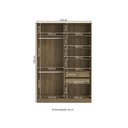 Ver imagem 2 de Guarda Roupa Closet Modulado Componível 4 Portas Modulado Adapt N536 Kappesberg- Nogueira/branco