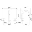 Ver imagem 4 de Misturador de Mesa para Lavatório Docolcity Cobre Escovado