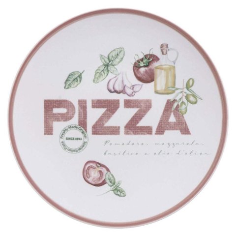 Jogo 12 Pratos Raso 25cm em Porcelana Decorada para Servir P