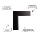 Ver imagem 4 de Guarnição 07cm x 15mm Metro Linear Barra 225cm Guarnições Preto Graddus