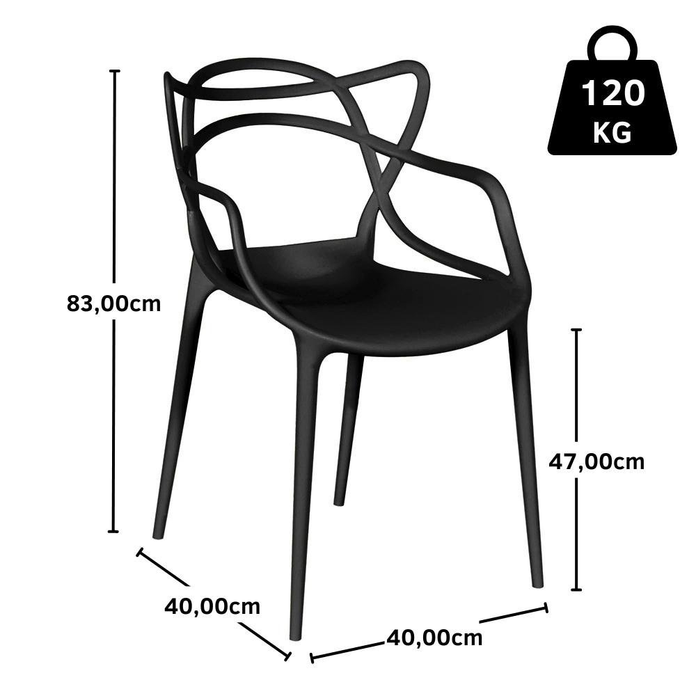 Kit 6 Cadeiras Allegra - Preto - 8
