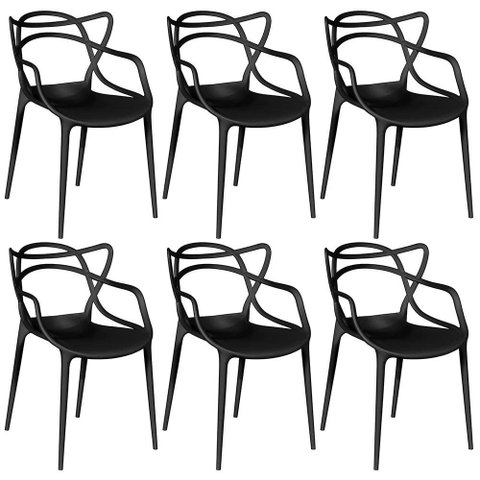 Kit 6 Cadeiras Polipropileno Allegra La Mobilia: Design para Sala de Jantar e Varanda