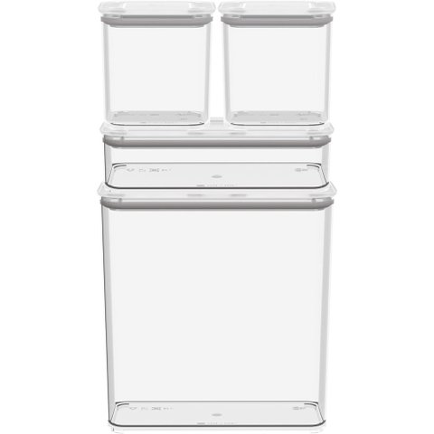 Jogo Potes Kit 4 Peças Encaixáveis Organizadora de Temperos