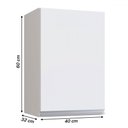 Ver imagem 3 de Armário Aéreo Cozinha Athena 1 Porta 1 Prateleira Branco - Irm Móveis