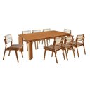 Ver imagem 4 de Conjunto de Jantar Nala 8 Lugares Tampo em MDF Cadeiras Eva Premium Imbuia 220cm Mobillare