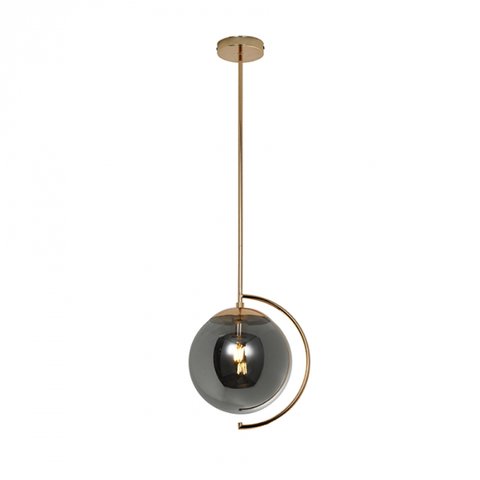 PENDENTE ORBIS 1XE27 GOLD E AMBER - HEVVY