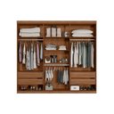 Ver imagem 2 de Quarto Completo Modu 2 Peças (1guardaroupa+1cômoda) Qc377 Jatobá - Santos Andirá
