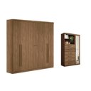 Ver imagem 1 de Quarto Completo Modu 2 Peças (1guardaroupa+1cômoda) Qc377 Jatobá - Santos Andirá
