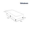 Ver imagem 2 de Base Box Sommier Solteiro Camurça Ortobom 30x88x188cm Marrom