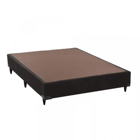 Base Box Sommier Casal Camurça Ortobom 30x138x188cm Preto