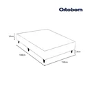 Ver imagem 2 de Base Box Sommier Casal Camurça Ortobom 30x138x188cm Preto