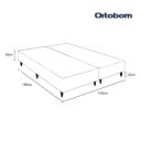 Ver imagem 2 de Base Box Sommier Queen Camurça Ortobom 30x158x198cm Preto